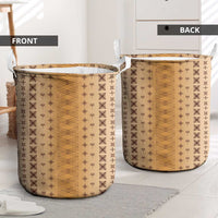 Beige Samoa Malu Tattoo Inspired Laundry Basket - Polynesian Pride
