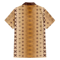 Beige Samoa Malu Tattoo Inspired Hawaiian Shirt - Polynesian Pride