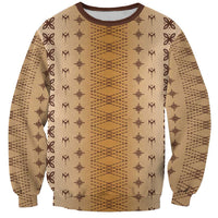 Beige Samoa Malu Tattoo Inspired Sweatshirt - Polynesian Pride