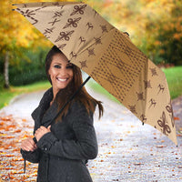 Beige Samoa Malu Tattoo Inspired Umbrella - Polynesian Pride