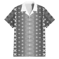 Black Samoa Malu Tattoo Inspired Family Matching Off The Shoulder Long Sleeve Dress and Hawaiian Shirt LT05 Dad's Shirt - Short Sleeve Black - Polynesian Pride
