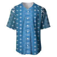 Blue Samoa Malu Tattoo Inspired Baseball Jersey LT05 Blue - Polynesian Pride
