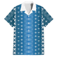 Blue Samoa Malu Tattoo Inspired Hawaiian Shirt - Polynesian Pride