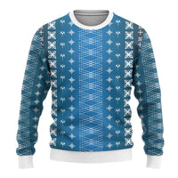 Blue Samoa Malu Tattoo Inspired Ugly Christmas Sweater - Polynesian Pride