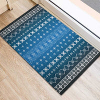 Blue Samoa Malu Tattoo Inspired Rubber Doormat - Polynesian Pride