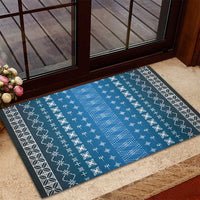 Blue Samoa Malu Tattoo Inspired Rubber Doormat - Polynesian Pride
