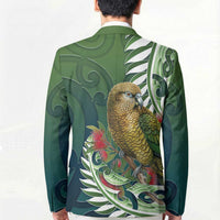 New Zealand Kea Bird Blazer With Maori Koru Fern - Polynesian Pride
