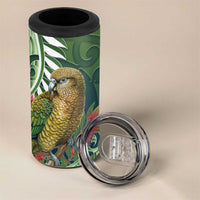 New Zealand Kea Bird 4 in 1 Can Cooler Tumbler With Maori Koru Fern - Polynesian Pride