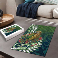 New Zealand Kea Bird Puzzle With Maori Koru Fern - Polynesian Pride