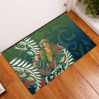 New Zealand Kea Bird Rubber Doormat With Maori Koru Fern - Polynesian Pride