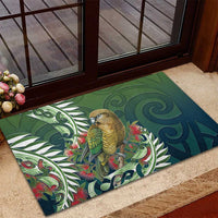 New Zealand Kea Bird Rubber Doormat With Maori Koru Fern - Polynesian Pride