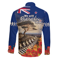 New Zealand ANZAC Day Family Matching Short Sleeve Bodycon Dress and Hawaiian Shirt The Lonesome Pine With Soldier Fern LT05 - Polynesian Pride