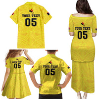 Papua New Guinea Rugby Custom Family Matching Puletasi and Hawaiian Shirt Kumuls Heritage LT05 - Polynesian Pride