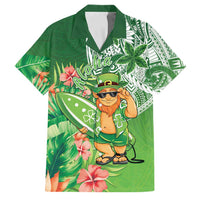 Aloha Hawaii St Patrick's Day Family Matching Long Sleeve Bodycon Dress and Hawaiian Shirt Polynesian Style
