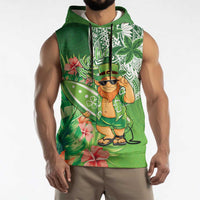 Aloha Hawaii St Patrick's Day Sleeveless Hoodie Polynesian Style