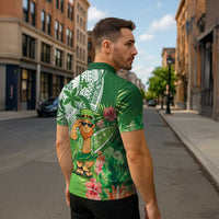 Aloha Hawaii St Patrick's Day Zipper Polo Shirt Polynesian Style