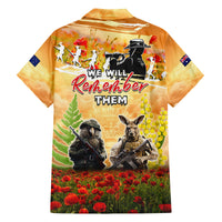 Australia And New Zealand ANZAC Day Family Matching Long Sleeve Bodycon Dress and Hawaiian Shirt Kangaroo And Kiwi Bird Soldiers Lest We Forget LT05 - Polynesian Pride