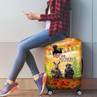Australia And New Zealand ANZAC Day Luggage Cover Kangaroo And Kiwi Bird Soldiers Lest We Forget LT05 - Polynesian Pride
