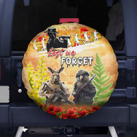 Australia And New Zealand ANZAC Day Spare Tire Cover Kangaroo And Kiwi Bird Soldiers Lest We Forget LT05 - Polynesian Pride
