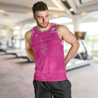 New Zealand Fern Women Rugby Custom Men Tank Top Pink Maori Pattern