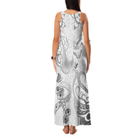 Personalised Brain Cancer Awareness Family Matching Tank Maxi Dress and Hawaiian Shirt Ribbon Polynesian Pattern