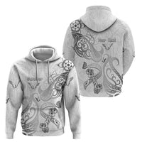 Personalised Brain Cancer Awareness Hoodie Ribbon Polynesian Pattern