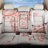 Polynesian Pattern With Plumeria Flowers Back Car Seat Cover Orange Peach LT05 One Size Peach - Polynesian Pride
