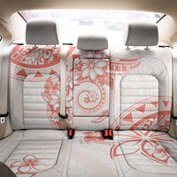 Polynesian Pattern With Plumeria Flowers Back Car Seat Cover Orange Peach LT05 - Polynesian Pride