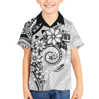 Polynesian Pattern With Plumeria Flowers Hawaiian Shirt White LT05 - Polynesian Pride
