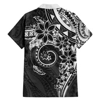 Polynesian Pattern With Plumeria Flowers Hawaiian Shirt Black LT05 - Polynesian Pride