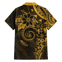 Polynesian Sunset Plumeria Hawaiian Shirt Gold Polynesian Tattoo LT05 - Polynesian Pride