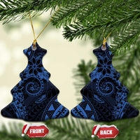 Polynesian Sunset Plumeria Ceramic Ornament Navy Polynesian Tattoo