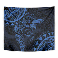 Polynesian Sunset Plumeria Tapestry Navy Polynesian Tattoo