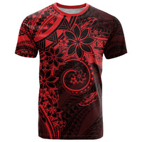 Polynesian Sunset Plumeria T Shirt Red Polynesian Tattoo