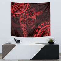 Polynesian Sunset Plumeria Tapestry Red Polynesian Tattoo