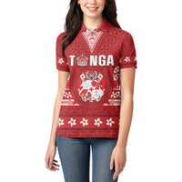 Tonga King Tupou VI Day Women Polo Shirt Traditional Tongan Kupesi Pattern LT05 - Polynesian Pride
