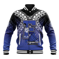Custom Fiji Drua Baseball Jacket Fijian Tapa Pattern