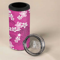 Hawaii Monstera Deliciosa 4 in 1 Can Cooler Tumbler Pink Plumeria Polynesian Pattern LT05 - Polynesian Pride
