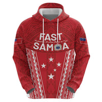 Samoa FAST Zip Hoodie Forever Proud Samoan Tribal Pattern - Polynesian Pride