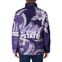 Utah State Polynesian Heritage Padded Jacket Floral Tribal Pattern Tropical Flowers LT05 - Polynesian Pride
