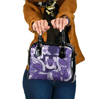 Utah State Polynesian Heritage Shoulder Handbag Floral Tribal Pattern Tropical Flowers LT05 One Size Purple - Polynesian Pride