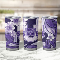 Utah State Polynesian Heritage Tumbler Cup Floral Tribal Pattern Tropical Flowers LT05 - Polynesian Pride