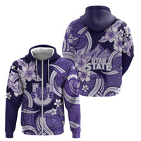 Utah State Polynesian Heritage Zip Hoodie Floral Tribal Pattern Tropical Flowers LT05 - Polynesian Pride