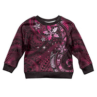 Hawaii Makahiki Season Kid Ugly Christmas Sweater Floral Tribal Tattoo Pink Galaxy