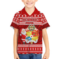 Personalized Tonga Christmas Hawaiian Shirt Kilisimasi Fiefia Santas Coat Of Arms LT05 - Polynesian Pride