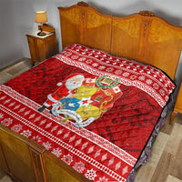 Tonga Christmas Quilt Kilisimasi Fiefia Santas Coat Of Arms LT05 - Polynesian Pride