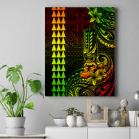 Hawaii Hauoli Makahiki Hou Canvas Wall Art Lono Hawaiian God Kakau Polynesian Tribal Reggae LT05 Reggae - Polynesian Pride