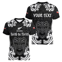 Personalised Aotearoa Women V Neck T Shirt Toitu Te Tiriti O Waitangi LT05 - Polynesian Pride
