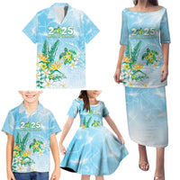 Personalised 2025 Aloha Hawaii Family Matching Puletasi and Hawaiian Shirt Tropical Flowers And Honu LT05 - Polynesian Pride