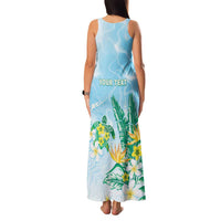 Personalised 2025 Aloha Hawaii Family Matching Tank Maxi Dress and Hawaiian Shirt Tropical Flowers And Honu LT05 - Polynesian Pride